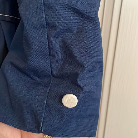 Vtg Sears navy blue All Weather coat with matching hat - Picture 5 of 10